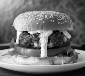 Cheese stuffed chicken burger
