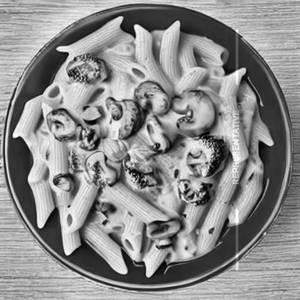 Veg Pasta Penne Creamy Mushroom Sauce