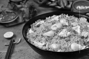 Egg Chicken Schezwan Fried Rice
