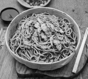 Chicken brown butter garlic noodles