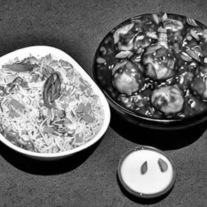 Egg Manchurian Rice