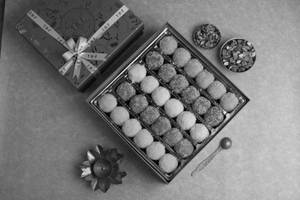 Coconut Rainbow Laddoo Box