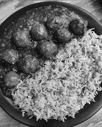 Veg Fried Rice with Manchurian Gravy