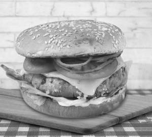 Veg aloo tikki cheese burger