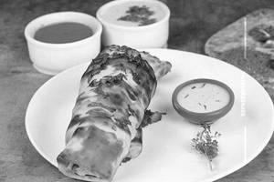 Egg Paneer Schezwan Roll