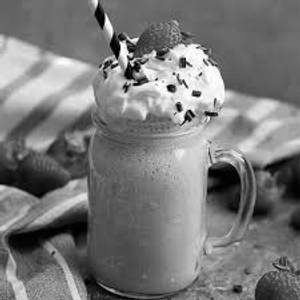 Strawberry Milkshake with Vanilla Ice cream