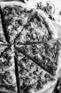 Italian sausage & olive pizza