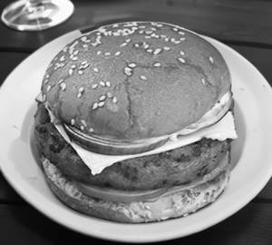 Cheesy aalo tikki burger