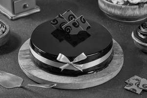 Decorated Chocolate Truffle Cake