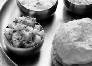 Poori Sabzi and Metha