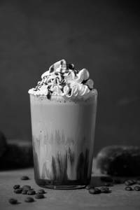 Cold coffee with ice  cream