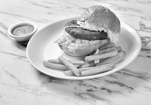 Chicken Burger With French Fries