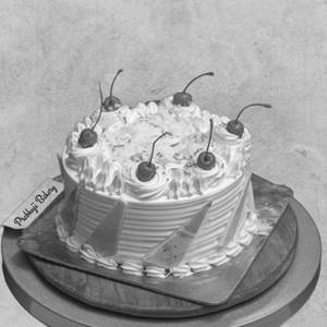 White Forest Cake [500 Grams] (Eggless)