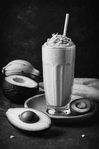 Natural Avocado Milk Shake