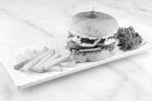 Veg Burger With Fries