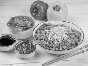 Triple Schezwan Fried Rice With Gravy