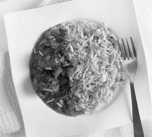 Veg Manchurian Fried Rice