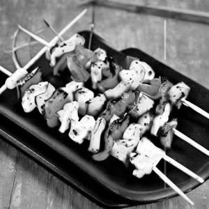Barbeque Cottage Cheese Skewers