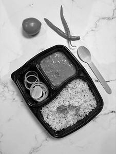 Jeera Rice + Alsande Bhaji