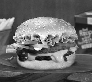 Chicken chilli lava burger