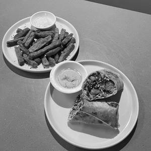 Falafel Wrap + Fries (chip N Dip)