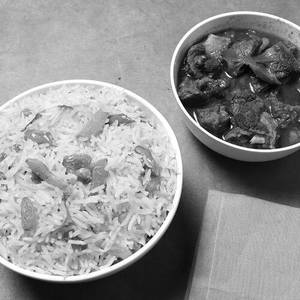 Veg Pulao + Mutton Curry