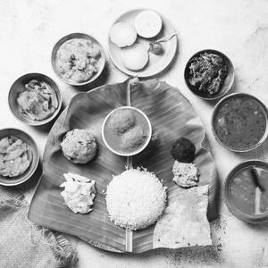 Assamese Thali With Egg Curry