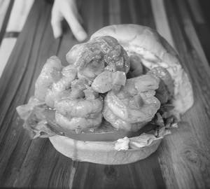 Prawns burger