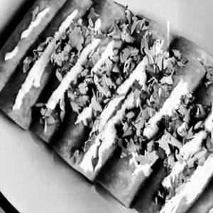 Paneer Spinach Cheese Enchilada