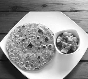 Pyaz Paratha with creamy curd Spicy Green Mirchi Achar