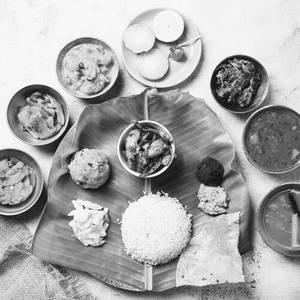 Assamese Thali With Pork Fry