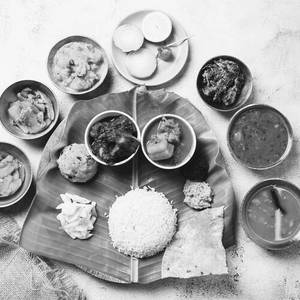 Assamese Thali With Pork Curry
