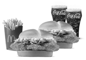 2 Mc Crispy Chicken Burger + Fries (L) + 2 Coke