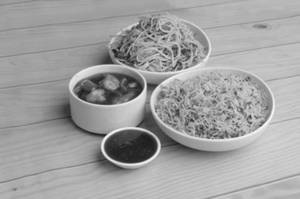Veg Noodles+Gravy Manchurian+Fried Rice