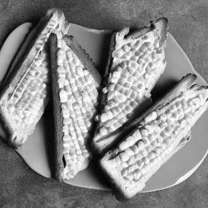 Corn Cheese Toast Sandwich White Bread
