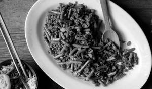 String Beans With Roasted Pork