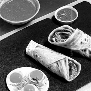 Double Egg Soya Chaap Roll