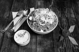 Cheese Biryani and Veg Raita