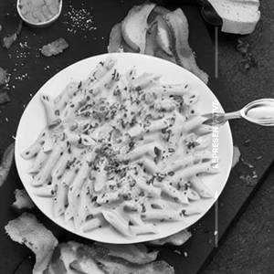 Bacon Cheese Sauce Penne Pasta
