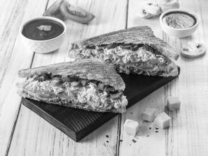 Mushroom Onion Cheese Grilled Sandwich
