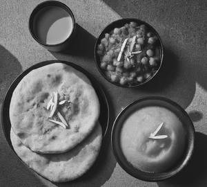 Chole Kulcha LunchBox with Rava Kesari Bhaath