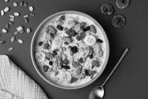 Peanut Butter Overnight Oats [Protein -25g, Fiber-12.2g]