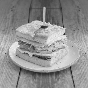 Chicken Club Sandwich On Focaccia