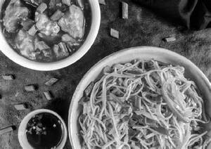 Veg Noodles+ Chicken Manchurian           