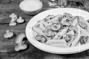 Mushroom Pasta  White Sauce