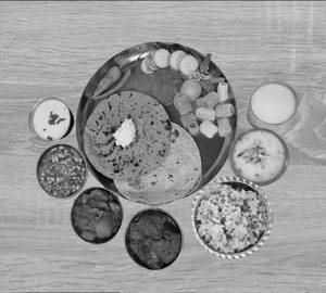 Gujarati thali [dinner]