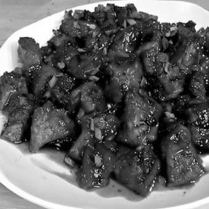 Slice Pork Chilly Garlic Dry