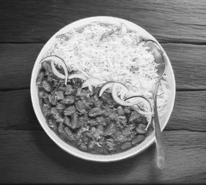Special rajma chawal + lassi