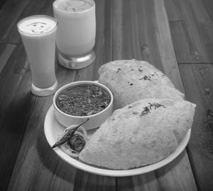 Special chole bhature + lassi