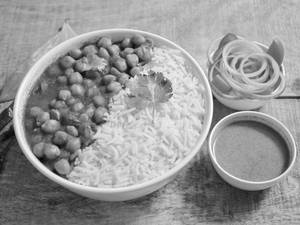 White Channa + Rice